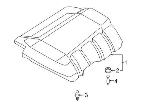 2021 Audi A7 Sportback Engine Appearance Cover Diagram