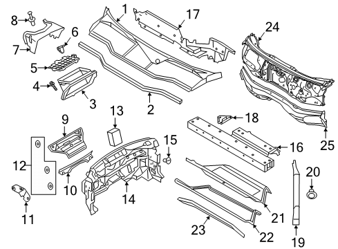 2019 Audi e-tron Quattro Cowl Diagram