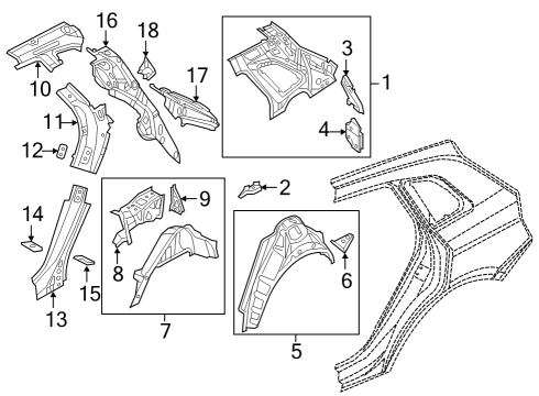 2024 Audi Q5 Inner Structure - Quarter Panel