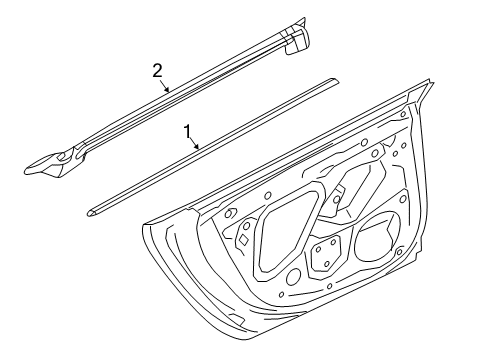 2020 Audi S7 Sportback Exterior Trim - Rear Door Diagram