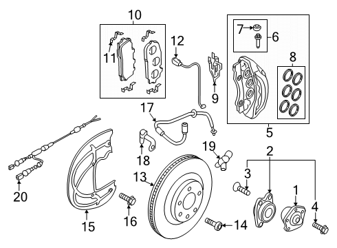 2025 Audi Q7 Front Brakes Diagram