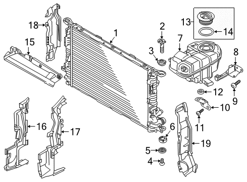 2018 Audi RS7 Radiator & Components Diagram 2
