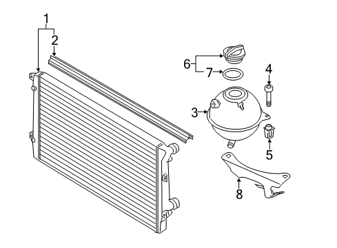 2013 Audi TT Quattro Radiator & Components Diagram 3