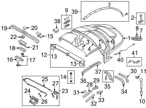 2011 Audi TT Quattro Frame & Components - Convertible Top