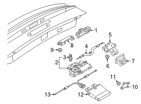 2023 Audi RS Q8 Lift Gate Diagram