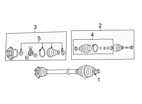 2004 Audi A4 Drive Axles - Front Diagram 3