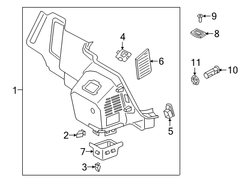 2024 Audi A8 Quattro Interior Trim - Rear Body Diagram 2