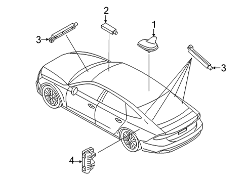 2024 Audi RS7 Sportback Antenna & Radio Diagram