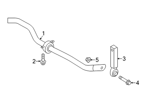 2024 Audi RS5 Sportback Stabilizer Bar Diagram for 8W0-511-305-AR