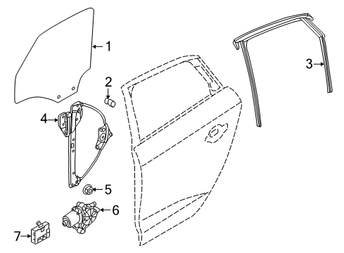 2016 Audi A3 Sportback e-tron Rear Door Diagram