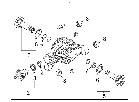 2010 Audi Q7 Axle & Differential - Rear Diagram