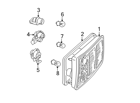 1998 Audi A8 Tail Lamps Diagram 2
