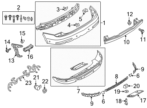 2016 Audi Q3 Bumper & Components - Rear Diagram 2