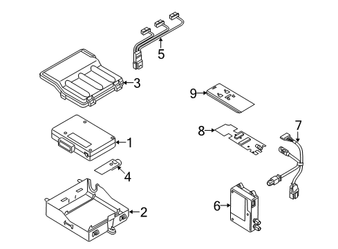 2010 Audi Q5 Communication System Components Diagram