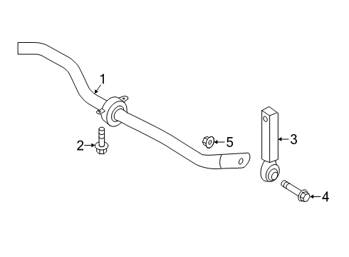 2021 Audi S5 Stabilizer Bar & Components Diagram 6