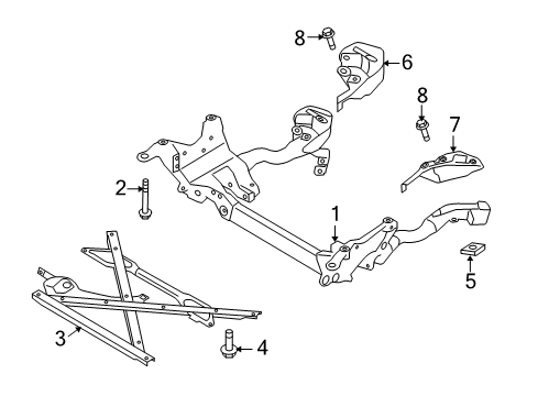 2010 Audi A5 Quattro Suspension Mounting - Front Diagram