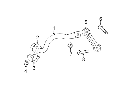2009 Audi Q5 Stabilizer Bar & Components Diagram 2