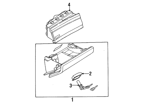 1996 Audi Cabriolet Glove Box