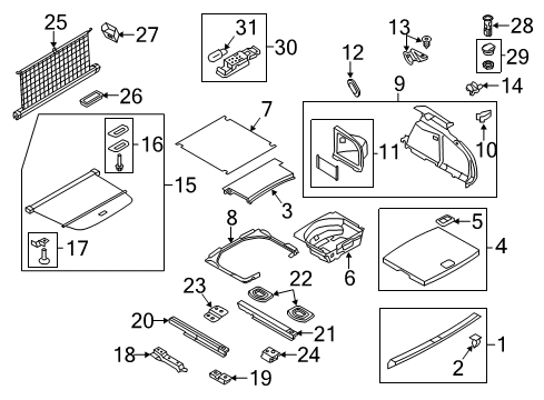 2014 Audi allroad Interior Trim - Rear Body Diagram