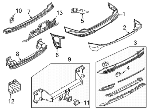 2021 Audi Q7 Bumper & Components - Rear Diagram