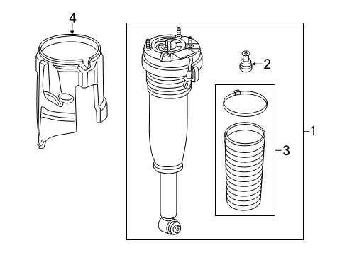 2014 Audi A8 Quattro Shocks & Components Diagram 2