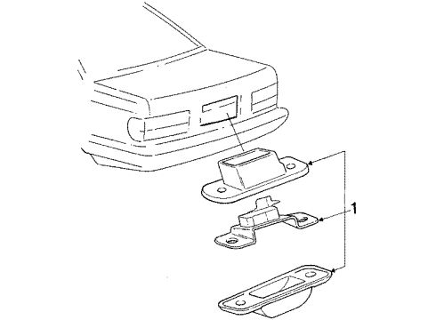 1989 Audi 100 License Lamps Diagram