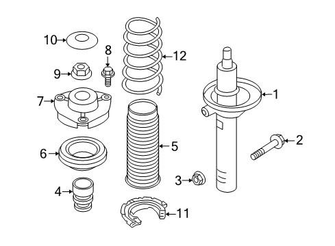 2015 Audi A3 Struts & Components Diagram 2