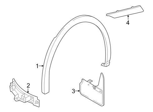 2025 Audi Q4 e-tron Exterior Trim - Quarter Panel Diagram