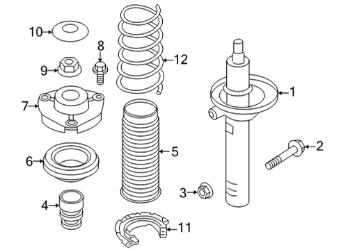 2024 Audi S3 Strut Diagram for 5WA-413-032-R