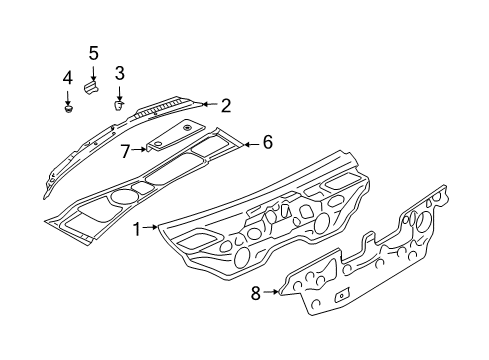 2004 Audi A4 Cowl Diagram
