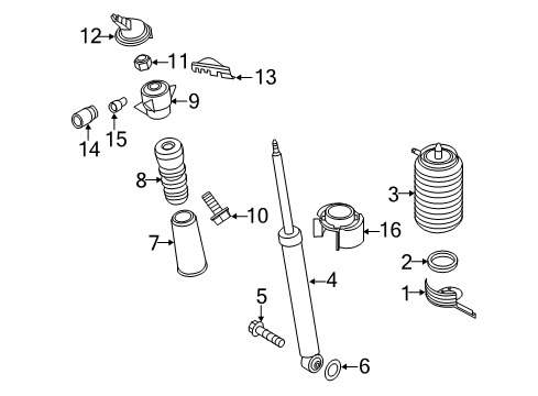 2016 Audi RS7 Struts & Components Diagram 4