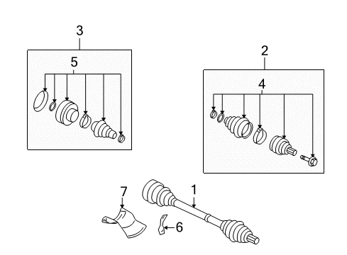 2009 Audi A4 Drive Axles - Rear Diagram 2