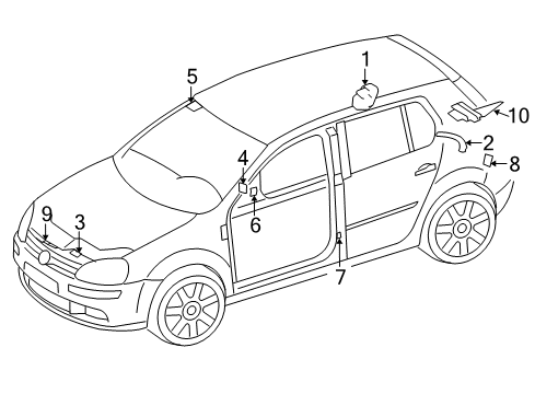 Label Diagram for 8K0-010-539-A