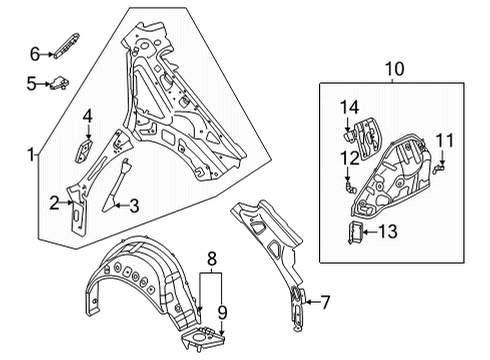 2024 Audi A3 Quattro Inner Structure - Quarter Panel