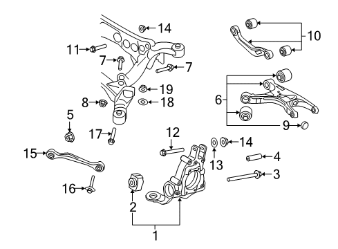 2014 Audi A5 Rear Suspension Components Diagram 2