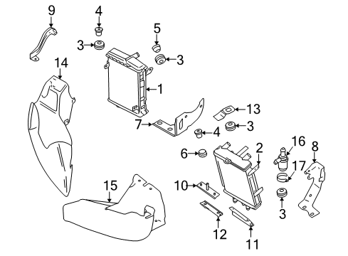 2004 Audi S4 Radiator & Components Diagram 2