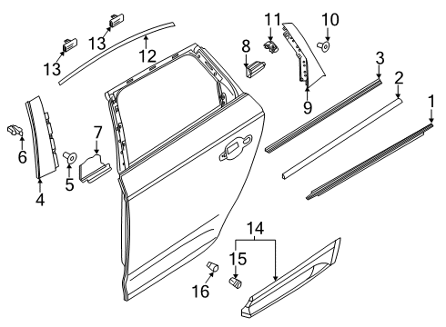 2024 Audi Q5 Exterior Trim - Rear Door