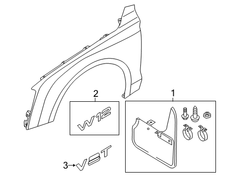2015 Audi S8 Exterior Trim - Fender Diagram