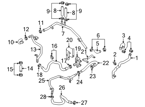 2016 Audi S7 Hoses, Lines & Pipes Diagram 2