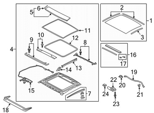 2025 Audi RS5 Sportback Sunroof Diagram