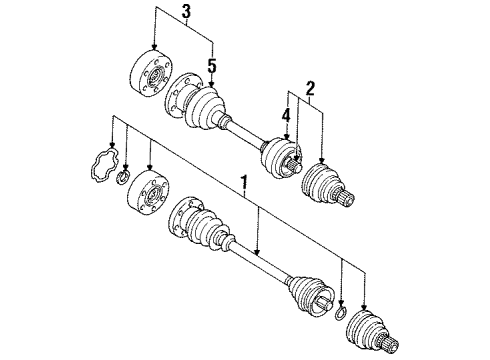 1998 Audi A6 Drive Axles - Rear Diagram
