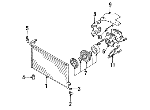 1993 Audi 90 A/C Compressor Diagram