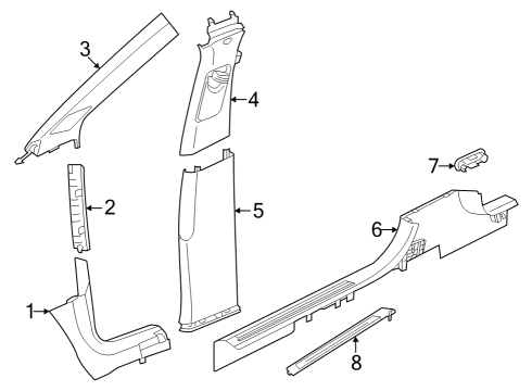 2022 Audi Q4 e-tron Interior Trim - Pillars