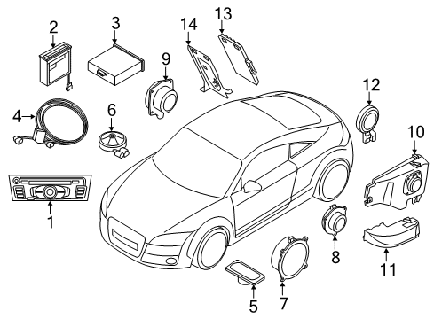 2011 Audi TT Quattro Sound System Diagram