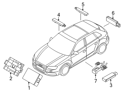 2017 Audi A3 Quattro Keyless Entry Components Diagram 2