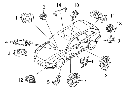 2024 Audi A4 allroad Sound System Diagram 2