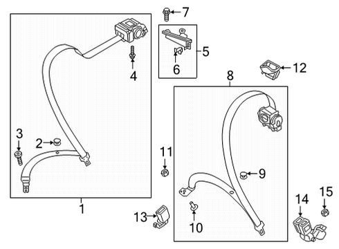 2025 Audi A6 allroad Rear Seat Belts