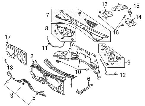 2007 Audi Q7 Cowl Diagram