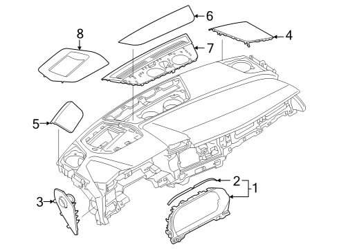 2025 Audi RS3 Instrument Panel Diagram 2