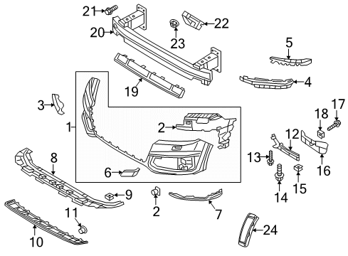 2018 Audi Q7 Bumper Cover Diagram for 4M0-807-065-G-GRU